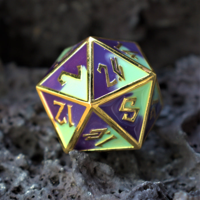 Succulent & Lavender Metal Dice Set - Just $39.99! Shop now at Retro Gaming of Denver