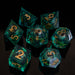 Reptilian Green Liquid Core Dice Set - Just $59.99! Shop now at Retro Gaming of Denver