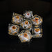 The Watcher: Orange-Eyed Liquid Core Dice Set - Just $59.99! Shop now at Retro Gaming of Denver