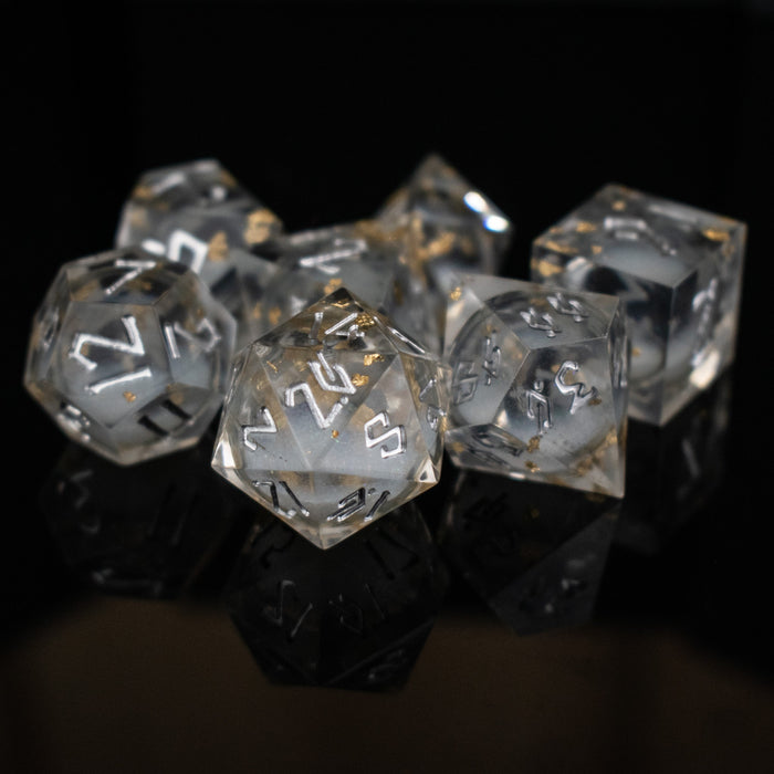 Golden Ashes Liquid Core Dice Set - Just $59.99! Shop now at Retro Gaming of Denver