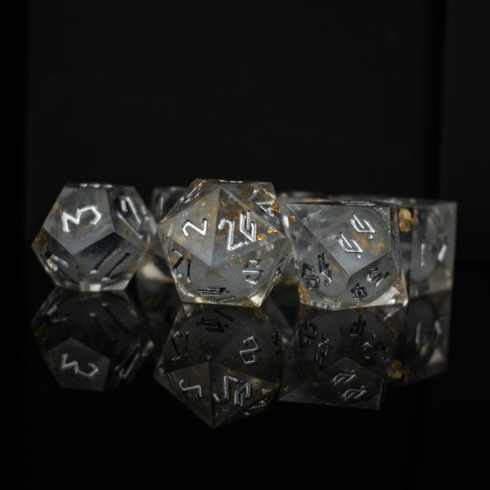 Golden Ashes Liquid Core Dice Set - Just $59.99! Shop now at Retro Gaming of Denver