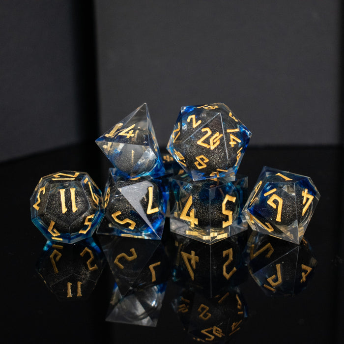 Midnight Sky Liquid Core Dice Set - Just $59.99! Shop now at Retro Gaming of Denver