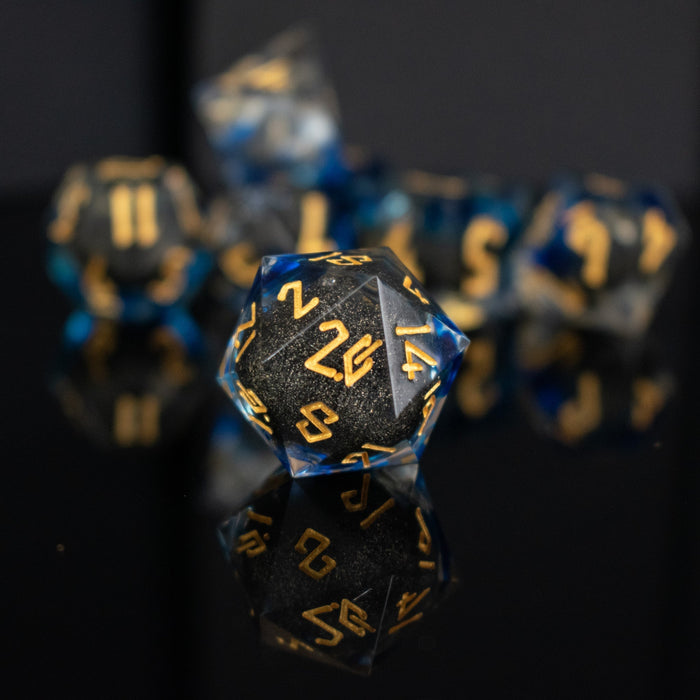 Midnight Sky Liquid Core Dice Set - Just $59.99! Shop now at Retro Gaming of Denver