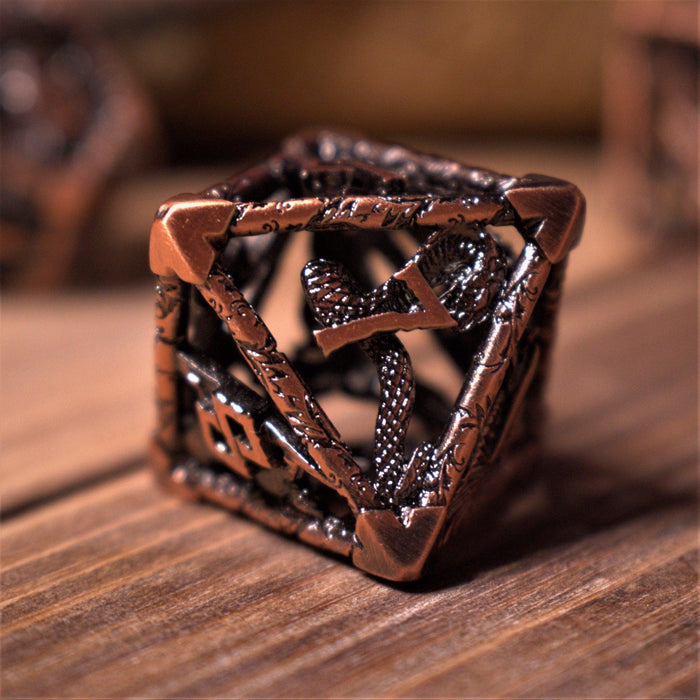 Legends of Valhalla - Bronze Hollow Metal Dice Set - Just $59.99! Shop now at Retro Gaming of Denver