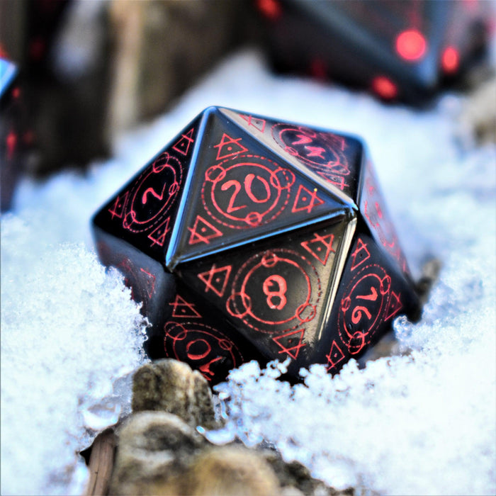 Spellcaster Obsidian Stone Dice Set - Just $89.99! Shop now at Retro Gaming of Denver