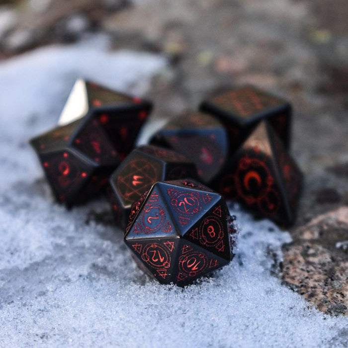 Spellcaster Obsidian Stone Dice Set - Just $89.99! Shop now at Retro Gaming of Denver