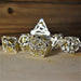 Legends of Valhalla - Silver and Gold Hollow Metal Dice Set - Just $59.99! Shop now at Retro Gaming of Denver