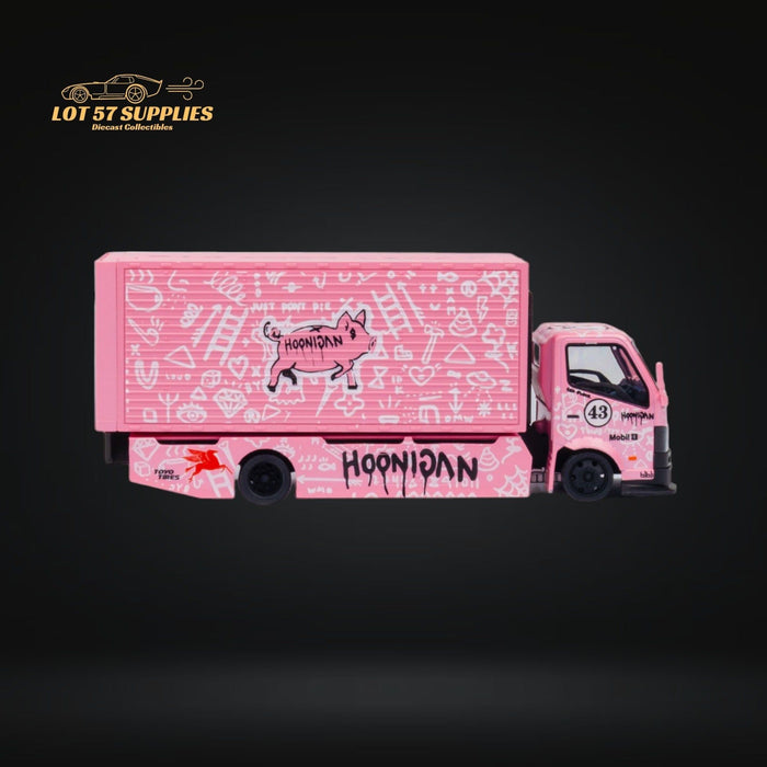 MicroTurbo HINO 300 Custom Box Truck in Pink #43 Livery 1:64 MT6404B5 - Just $49.99! Shop now at Retro Gaming of Denver