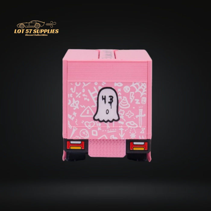 MicroTurbo HINO 300 Custom Box Truck in Pink #43 Livery 1:64 MT6404B5 - Just $49.99! Shop now at Retro Gaming of Denver