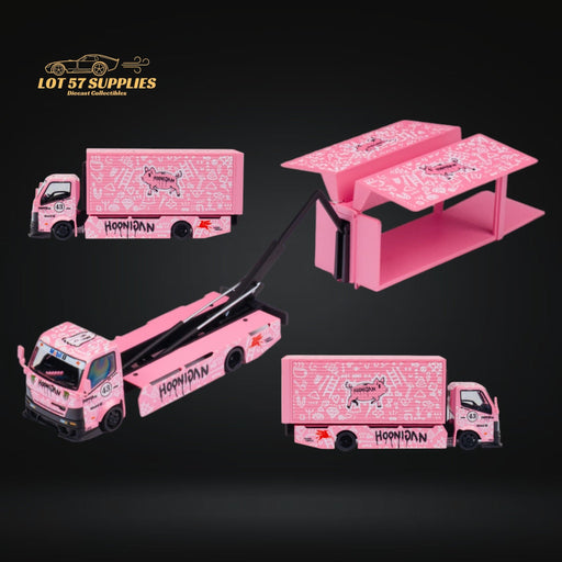 MicroTurbo HINO 300 Custom Box Truck in Pink #43 Livery 1:64 MT6404B5 - for just $49.99! 