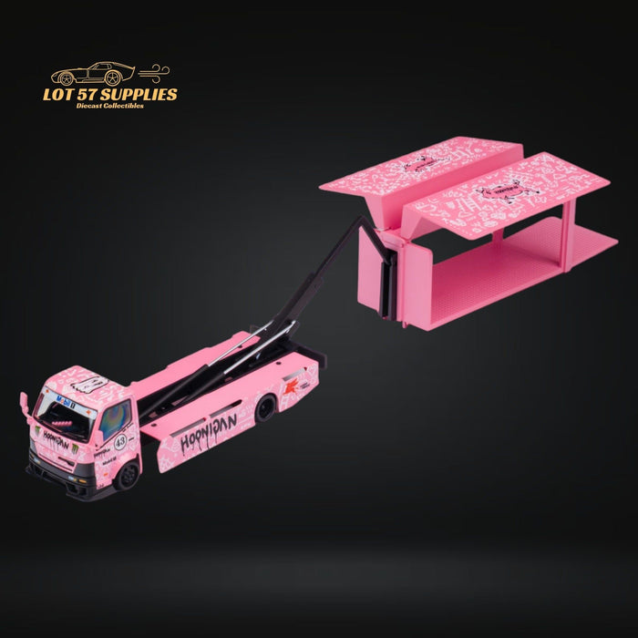 MicroTurbo HINO 300 Custom Box Truck in Pink #43 Livery 1:64 MT6404B5 - Just $49.99! Shop now at Retro Gaming of Denver