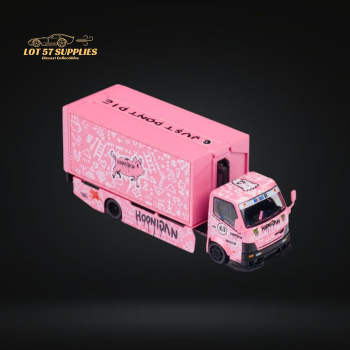 MicroTurbo HINO 300 Custom Box Truck in Pink #43 Livery 1:64 MT6404B5 - Just $49.99! Shop now at Retro Gaming of Denver