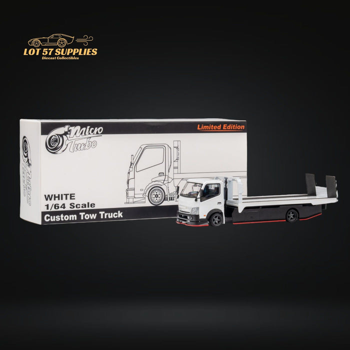 MicroTurbo HINO 300 Custom Flatbed Truck in White 1:64 MT6405A6 - Just $46.99! Shop now at Retro Gaming of Denver