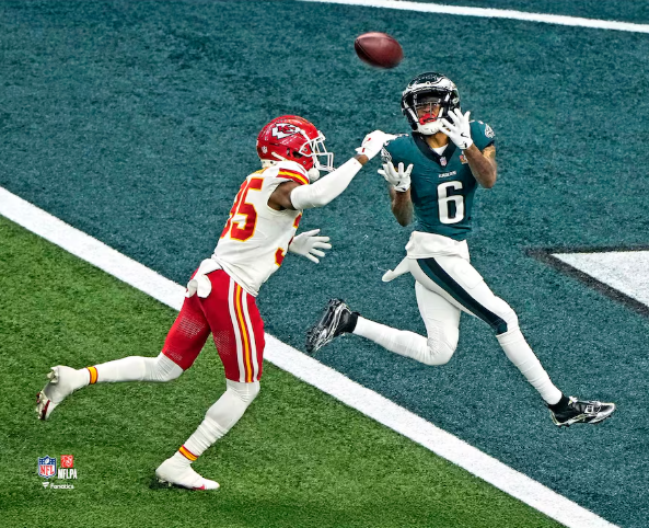 DeVonta Smith Philadelphia Eagles Super Bowl LIX Touchdown 11" x 14" Football Photo - for just $14.99! 