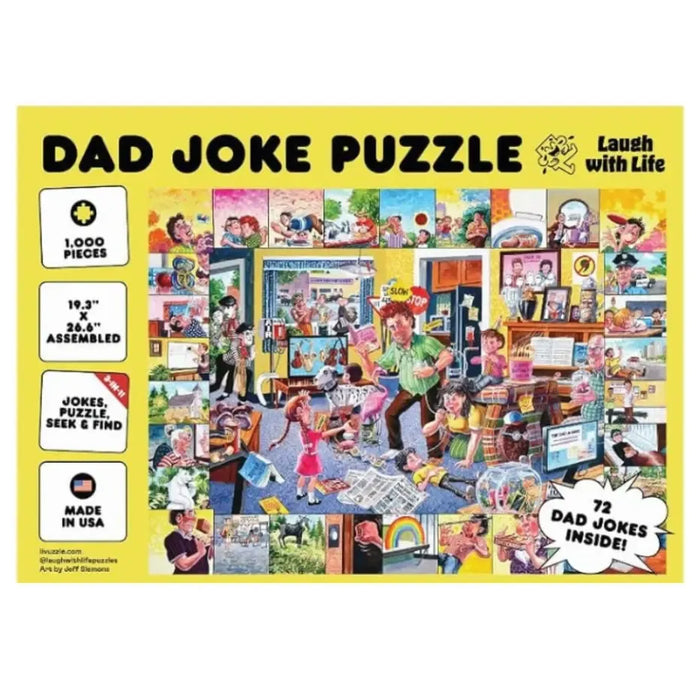 Dad Jokes "Laugh with Life" 1000 Piece Jigsaw Puzzle Livuzzle - for just $24.99! 