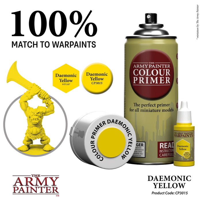 Army Painter Colour Primer: Daemonic Yellow - for just $17.99! 