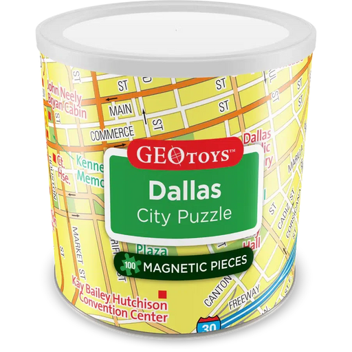 Dallas City 100 Piece Magnetic Jigsaw Puzzle Geotoys - for just $11.99! 
