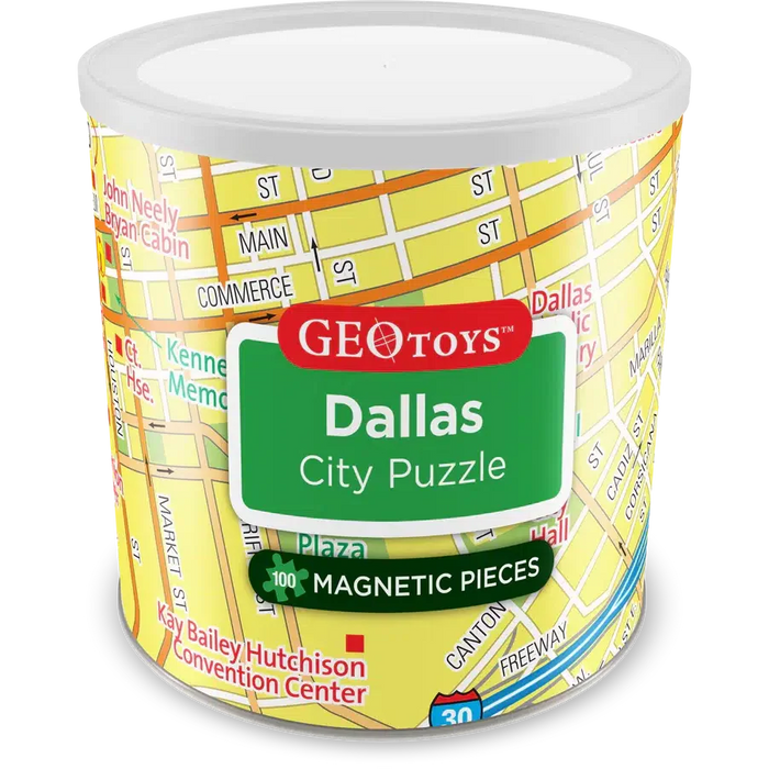 Dallas City 100 Piece Magnetic Jigsaw Puzzle Geotoys - for just $11.99! 