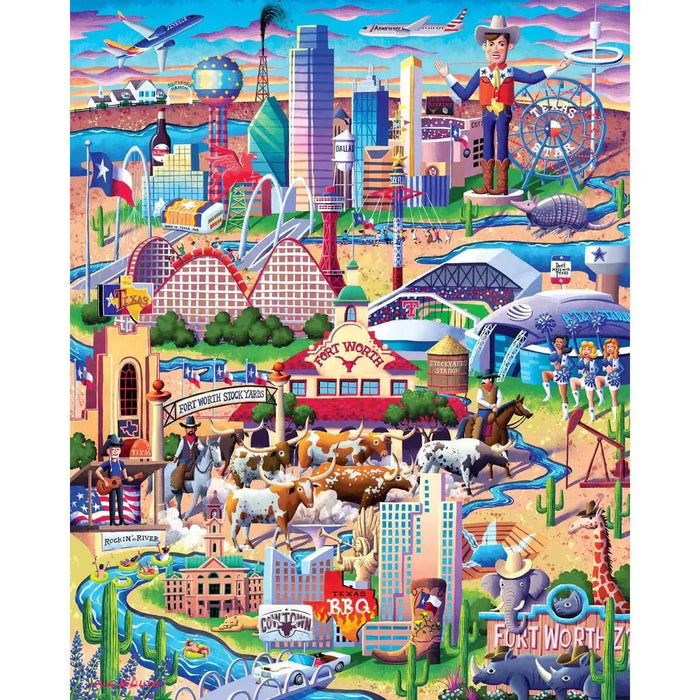 Dallas-Fort Worth 210 Piece Jigsaw Puzzle Boardwalk - for just $11.99! 