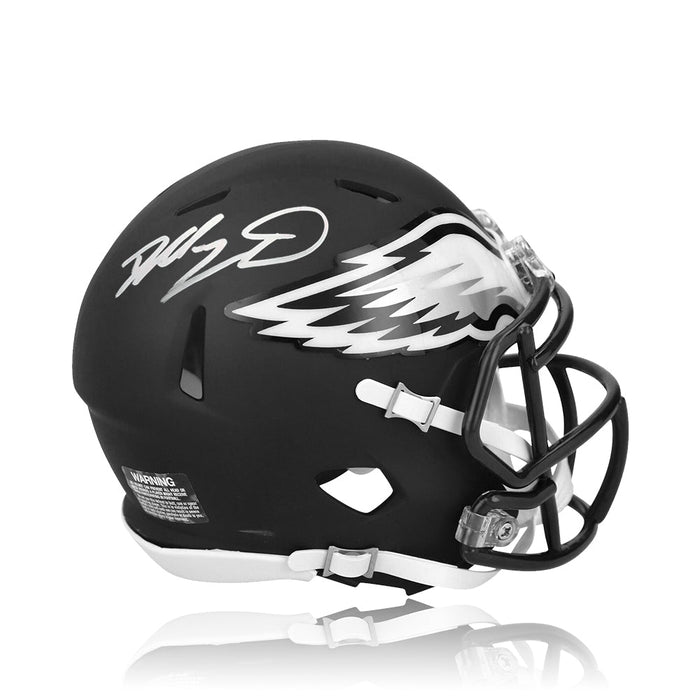 Dallas Goedert Philadelphia Eagles Autographed Alternate Black Speed Helmet - for just $319.99! 