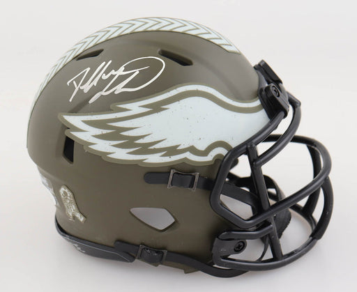 Dallas Goedert Philadelphia Eagles Autographed Salute to Service Speed Mini Helmet - for just $149.99! 