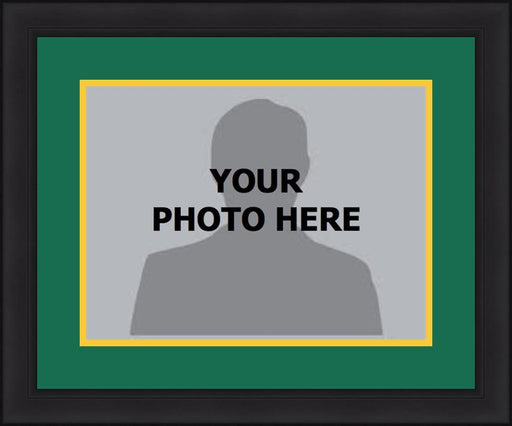 MLB Baseball Photo Picture Frame Kit - Oakland Athletics (Green Matting, Yellow Trim) - for just $29.99! 