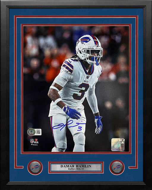 Damar Hamlin in Action Buffalo Bills Autographed 11" x 14" Framed Football Photo - for just $179.99! 