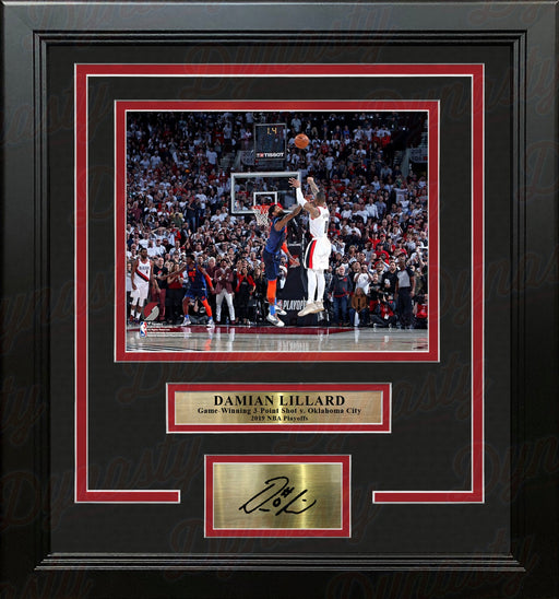 Damian Lillard Trail Blazers Game-Winning Shot v. Thunder 8x10 Framed Photo with Engraved Autograph - for just $79.99! 