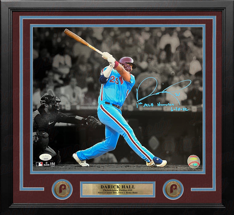 Darick Hall First Home Run Philadelphia Phillies Autographed Framed Baseball Photo - for just $60! 