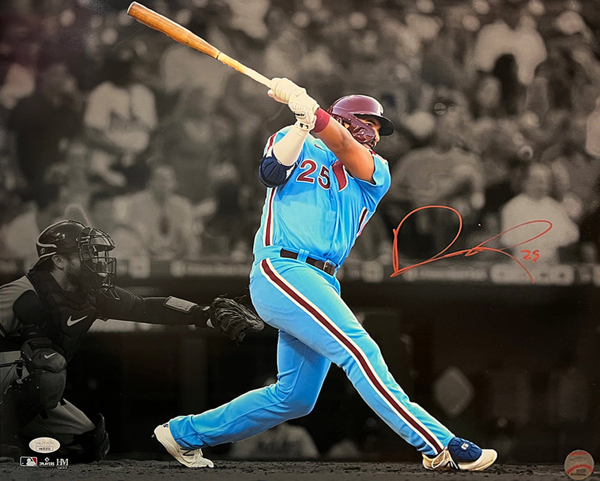 Darick Hall First Home Run Philadelphia Phillies Autographed Baseball Photo - for just $12! 