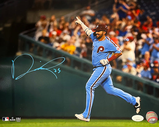 Darick Hall Runs The Bases Philadelphia Phillies Autographed Baseball Photo - for just $15! 