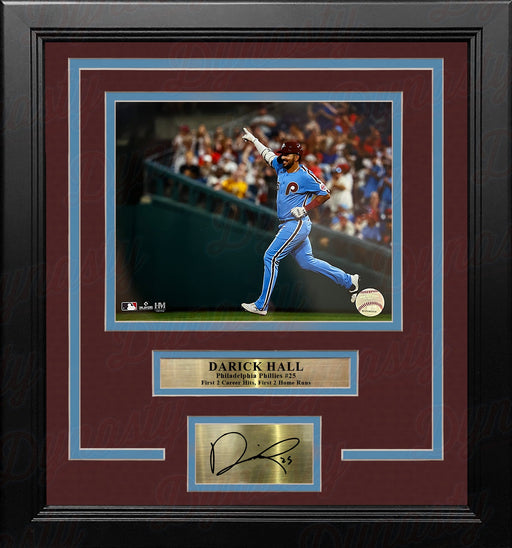 Darick Hall Runs The Bases Philadelphia Phillies 8x10 Framed Baseball Photo with Engraved Autograph - for just $79.99! 