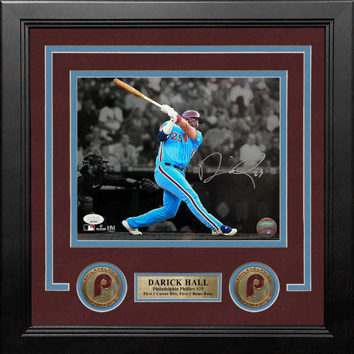 Darick Hall First Home Run Philadelphia Phillies Autographed Framed Baseball Photo - for just $60! 