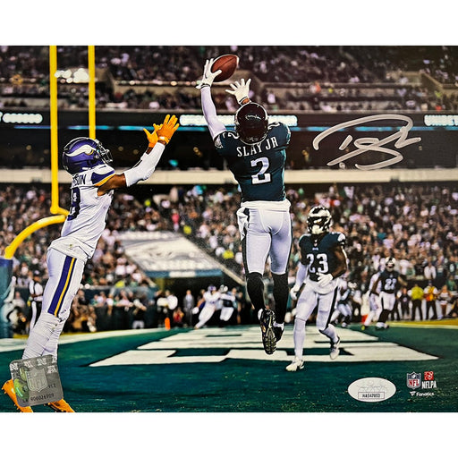 Darius Slay Interception v. Vikings Philadelphia Eagles Autographed Football Photo - Premium Autographed Football Photos - Just $79.99! Shop now at Retro Gaming of Denver