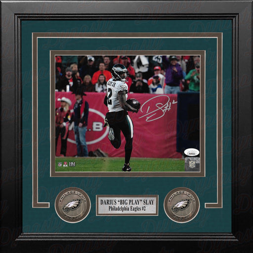 Darius Slay Interception Return Philadelphia Eagles Autographed Framed Football Photo - Premium Autographed Framed Football Photos - Just $119.99! Shop now at Retro Gaming of Denver