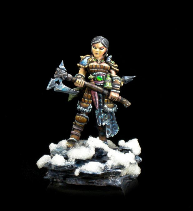 Dark Heaven Legends: Hanei, Female Warrior Human Barbarian - for just $4! 