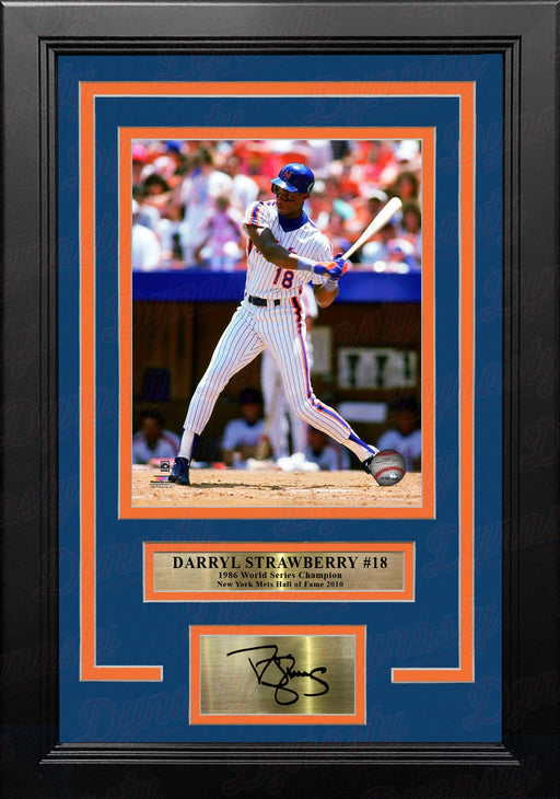 Darryl Strawberry in Action New York Mets 8" x 10" Framed Baseball Photo with Engraved Autograph - for just $79.99! 