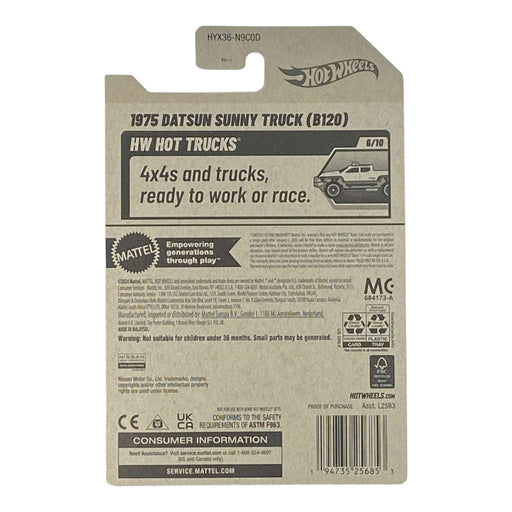 Hot Wheels Datsun Sunny Truck (B120) - HW Hot Trucks Series 6/10 - for just $1.79! 