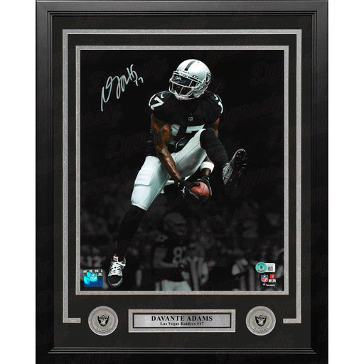Davante Adams in Action Las Vegas Raiders Autographed Framed Football Photo - Premium Autographed Framed Football Photos - Just $179.99! Shop now at Retro Gaming of Denver