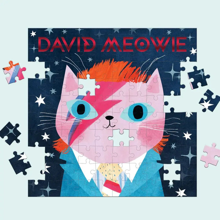 David Meowie Music Cats 100 Piece Jigsaw Puzzle Mudpuppy - for just $15.99! 