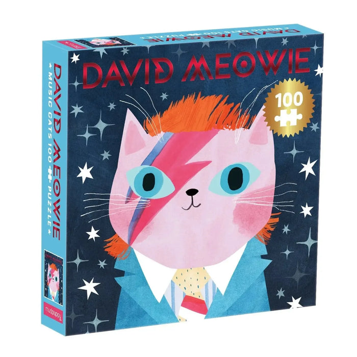 David Meowie Music Cats 100 Piece Jigsaw Puzzle Mudpuppy - for just $15.99! 