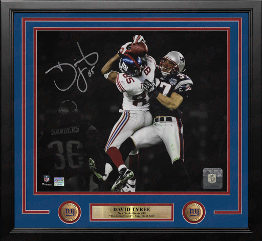 David Tyree Super Bowl XLII Catch New York Giants Autographed 11" x 14" Framed Blackout Photo - for just $149.99! 