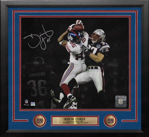 David Tyree Super Bowl XLII Catch New York Giants Autographed 16" x 20" Framed Blackout Photo - for just $199.99! 