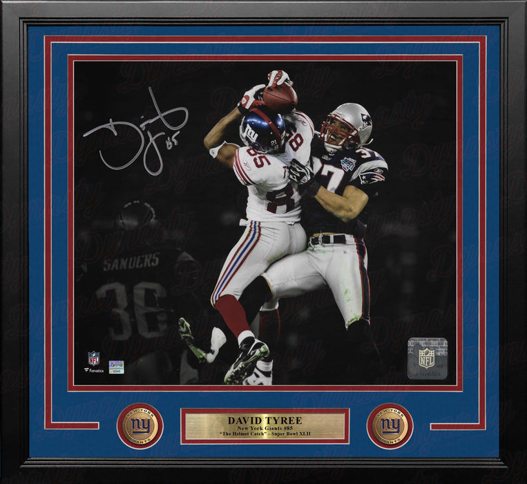 David Tyree Super Bowl XLII Catch New York Giants Autographed 16" x 20" Framed Blackout Photo - for just $199.99! 