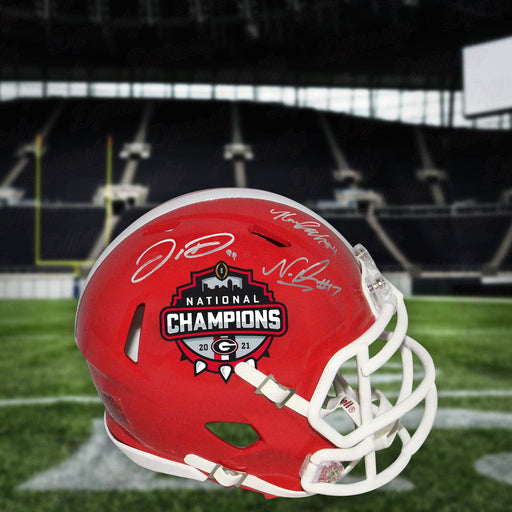 Jordan Davis, Nakobe Dean, & Nolan Smith Georgia Bulldogs Autographed National Champions Helmet - Premium Autographed Helmets - Just $399.99! Shop now at Retro Gaming of Denver
