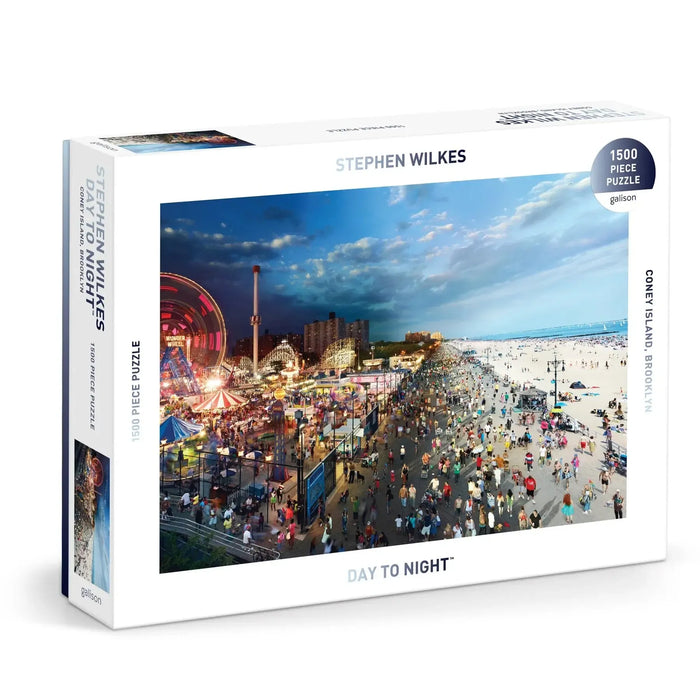 Day To Night Coney Island 1500 Piece Jigsaw Puzzle Galison - for just $29.99! 