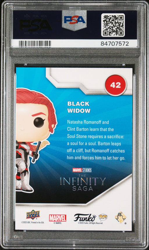2023 UPPER DECK FUNKO POP MARVEL  BLACK WIDOW PATINA #42  PSA 10 - for just $54! 