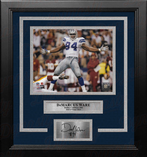 DeMarcus Ware Celebration Dallas Cowboys 8" x 10" Framed Football Photo with Engraved Autograph - for just $79.99! 