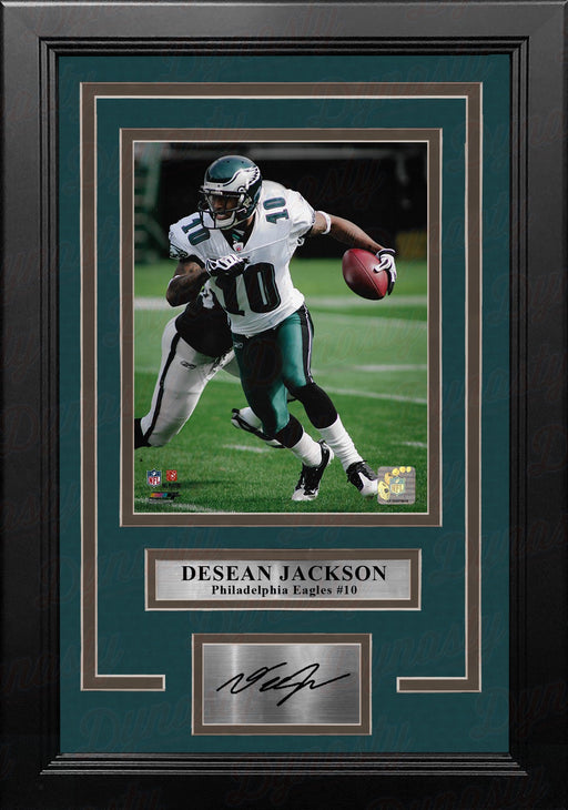DeSean Jackson in Action Philadelphia Eagles 8" x 10" Framed Football Photo with Engraved Autograph - for just $79.99! 