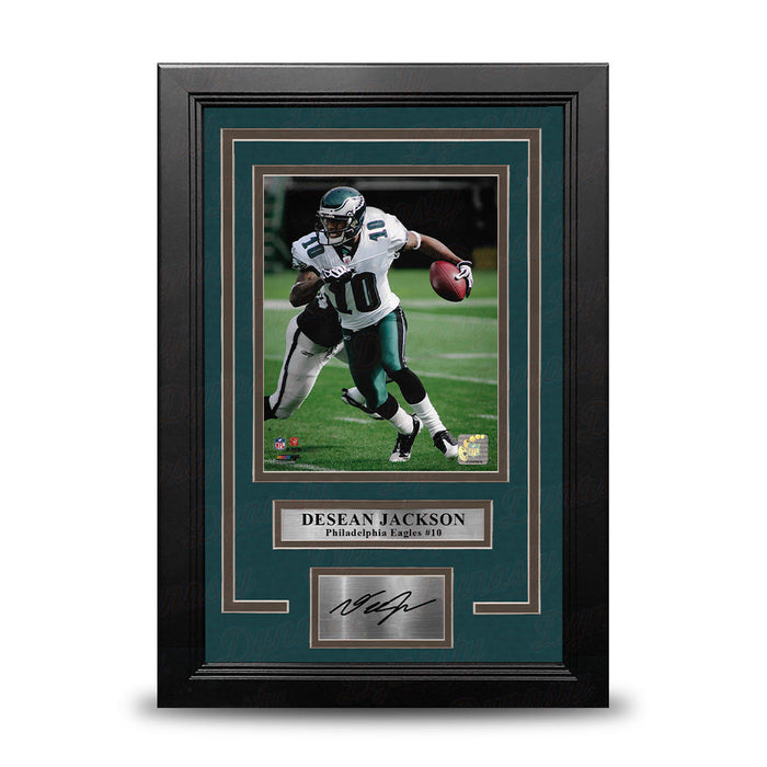DeSean Jackson in Action Philadelphia Eagles 8" x 10" Framed Football Photo with Engraved Autograph - for just $79.99! 